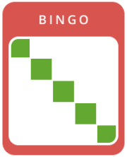 1 Line Diagonal in Online Bingo