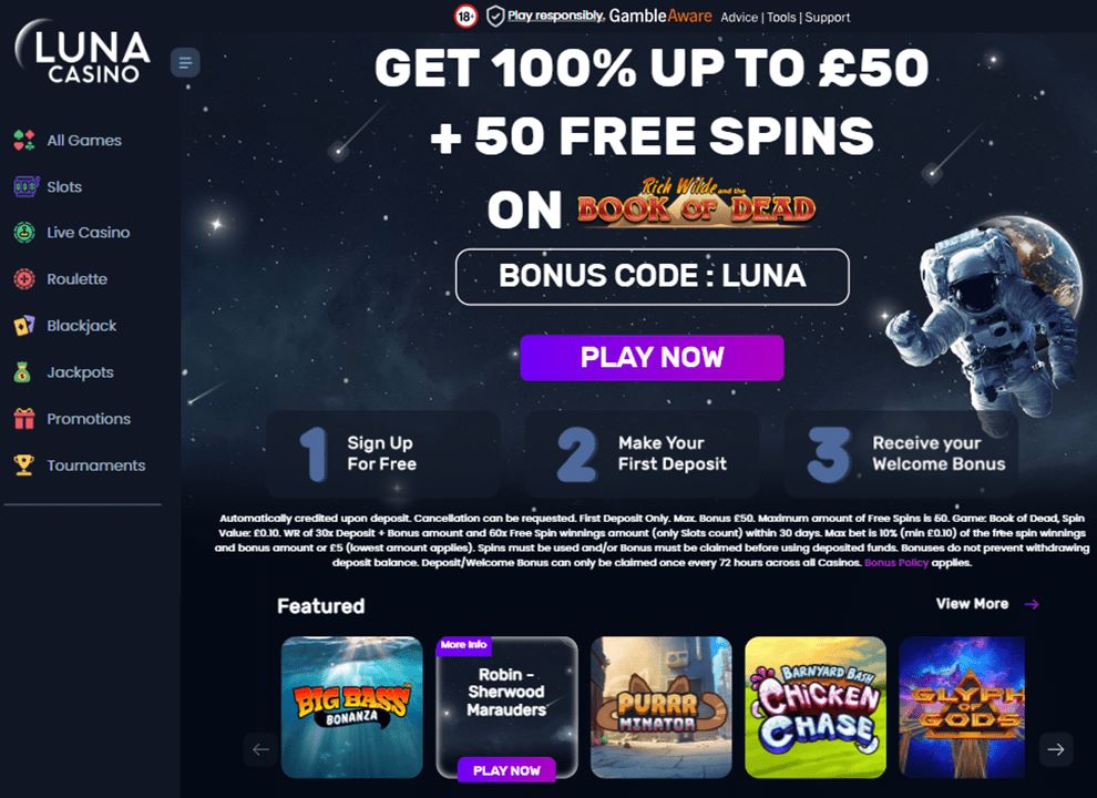 Luna Casino screenshot