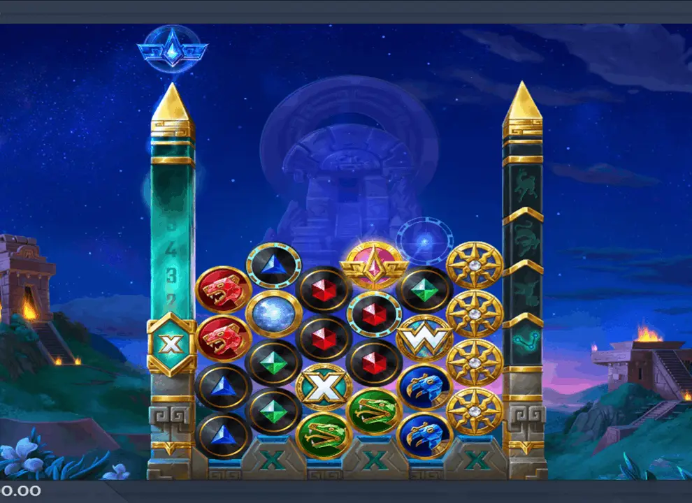 Screenshot of the online slot game Cygnus 6 by ELK Studios, being played at The Vic