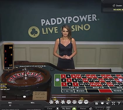 Paddy Power Live Dealer Screenshot 3